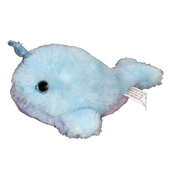 Bearington Other - Bearington Collection Lil' Narwally Narwhal Cute Plush Pink Purple Blue 7"